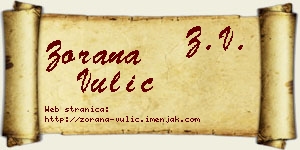 Zorana Vulić vizit kartica